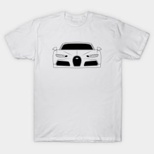 Bugatti Chiron Black Outline T-Shirt